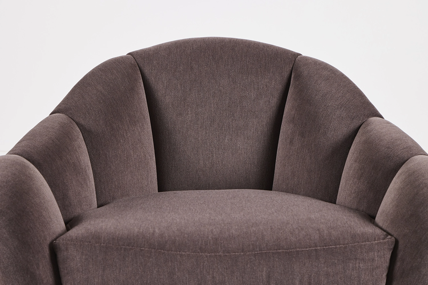 Turn Around Swivel Club Chair, Channel Tufted
