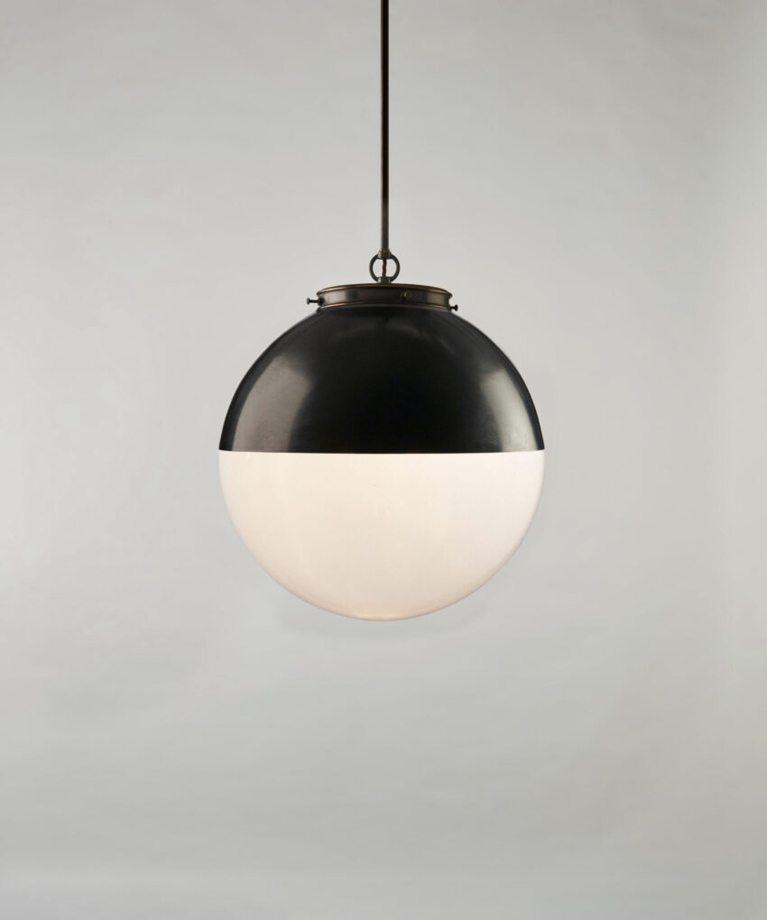 Hector Glass Globe Opal With Hood, Large