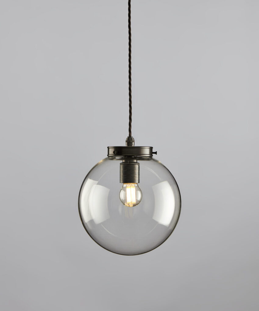 Hector Mini Globe, Clear Glass, 8"