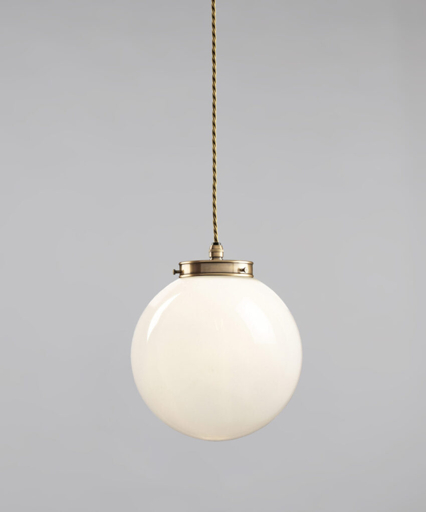 Hector Mini Globe, Opal Glass, 8"