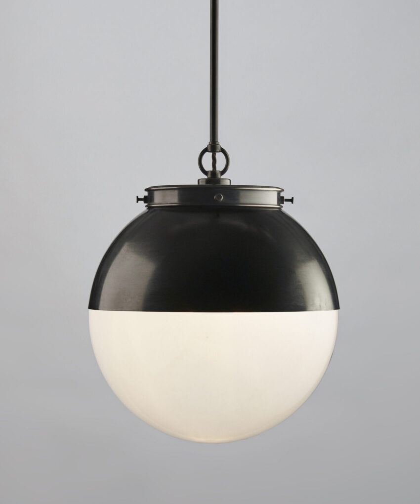 Hector Opal Glass Globe With Hood, Single Fitting, Medium