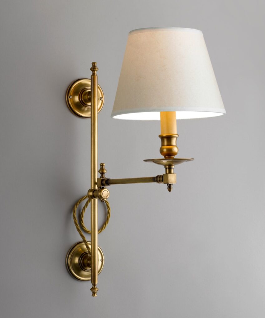 Hector Swing Arm Wall Light, Vertically Adjustable