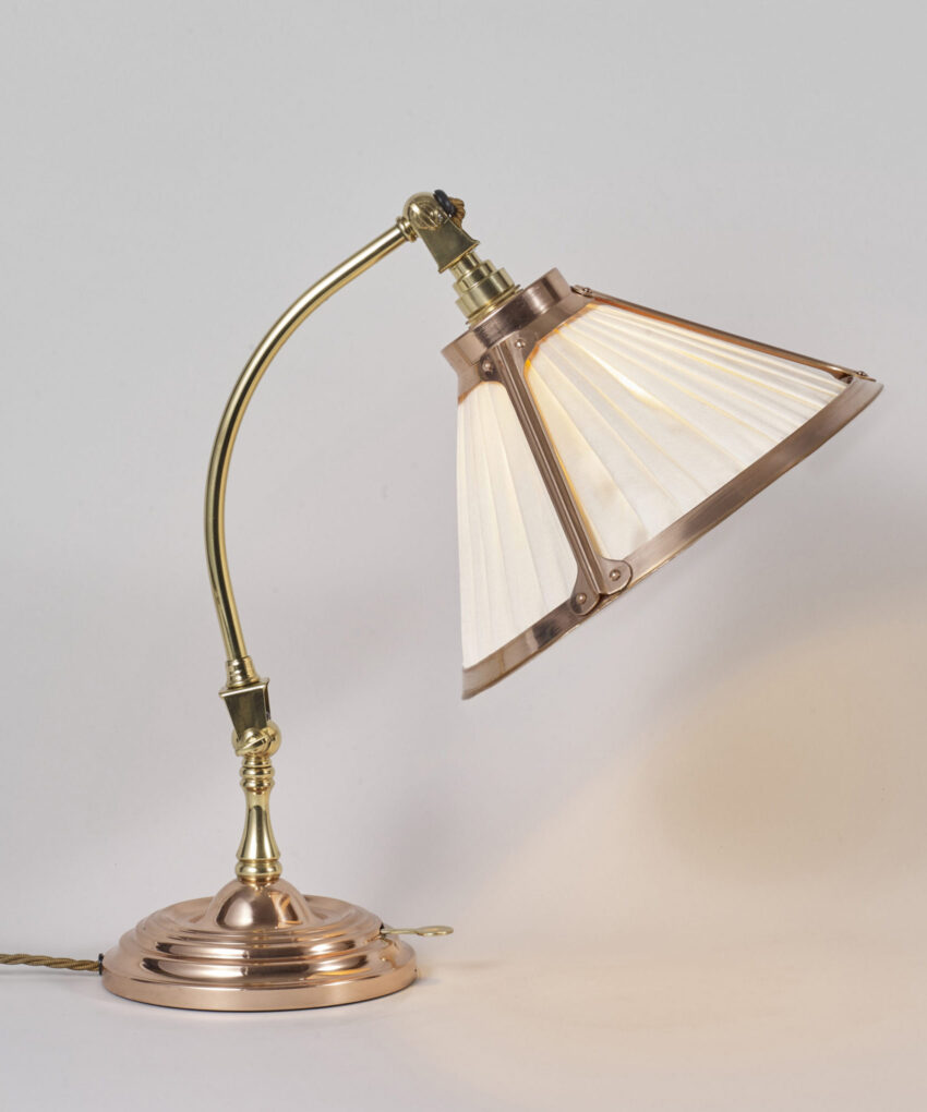 May Desk Lamp, Polished Brass & Polished Copper