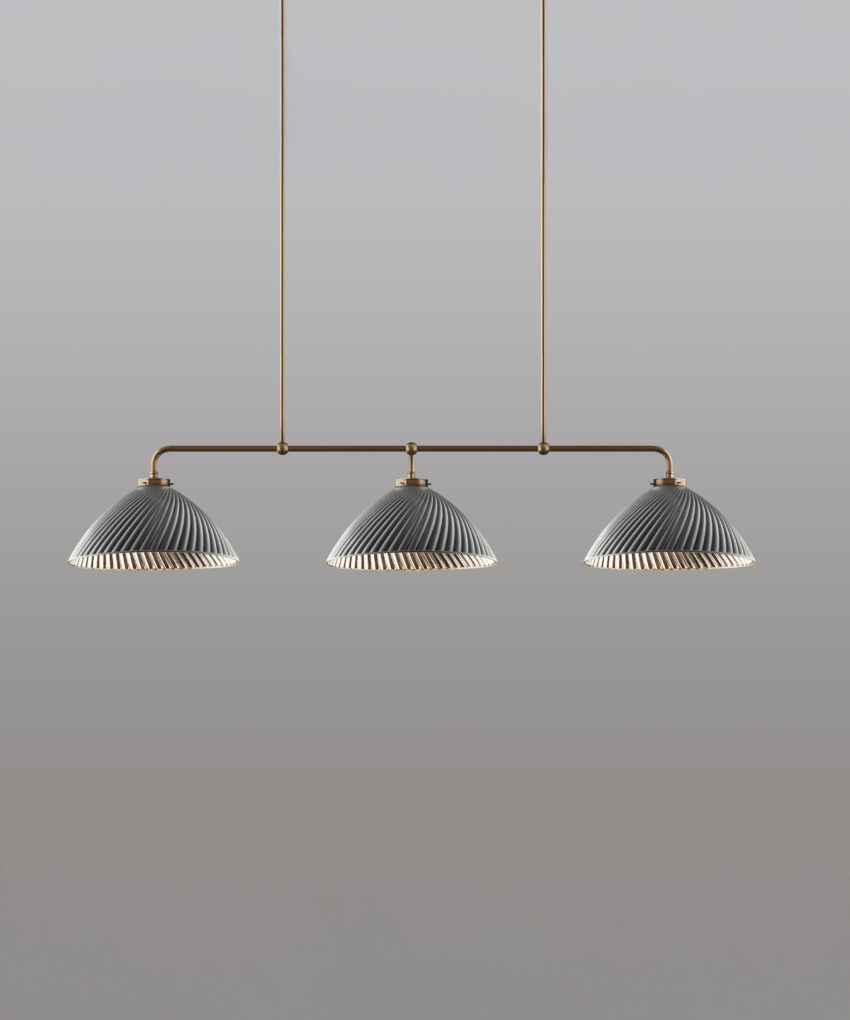 Tiber Triple Pendant On Rod, Large