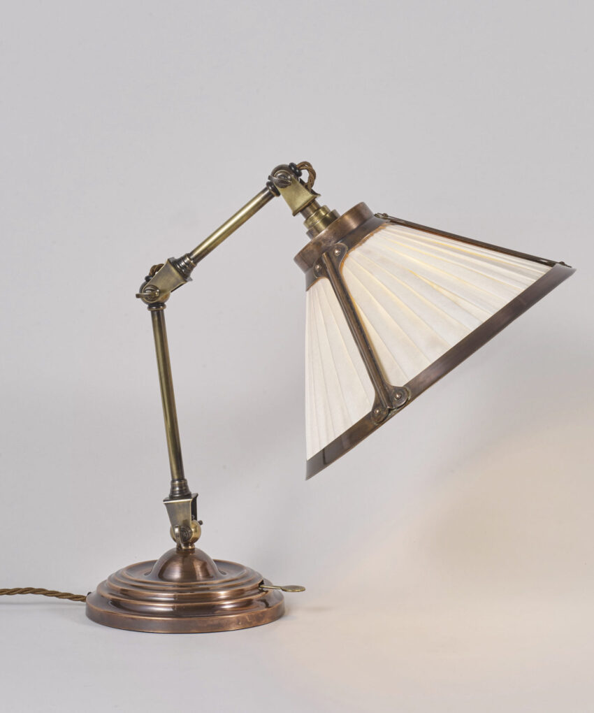 Venetia Desk Lamp, Antique Brass & Antique Copper