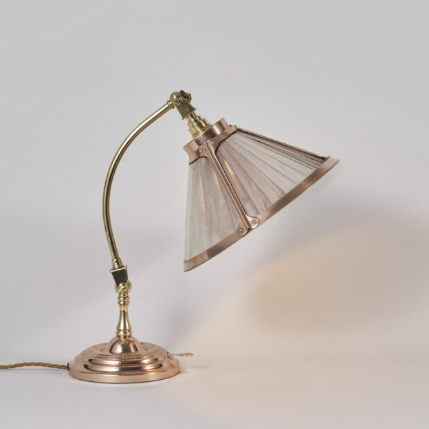 May Desk Lamp, Polished Brass & Polished Copper - R HUGHES