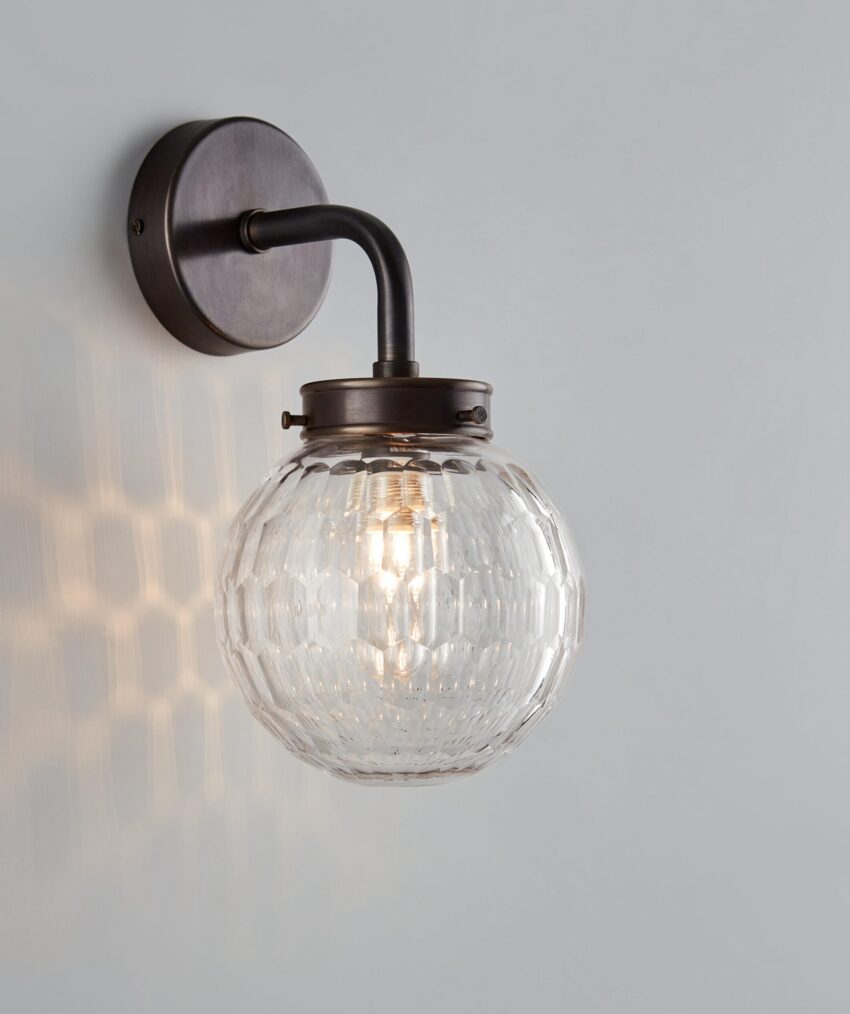 Mini Hammered Globe Wall Light