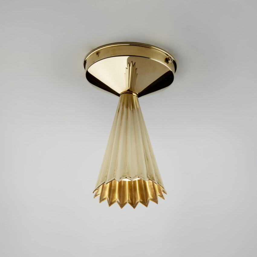 SIMONE FLUTED CONE CEILING LIGHT