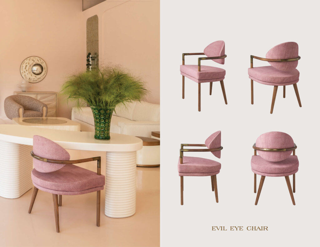 natasha baradaran evil eye chair