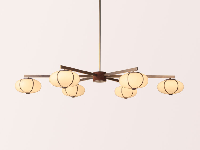 Rib Chandelier 6 Light