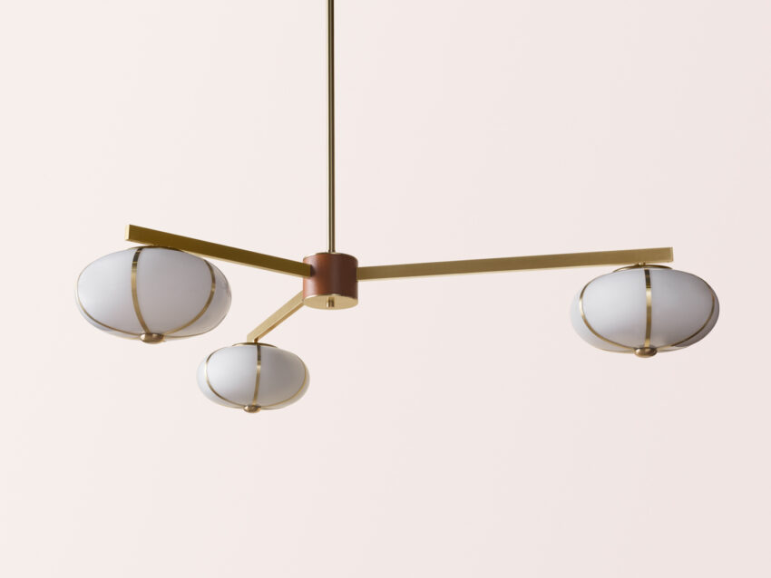 Rib Chandelier 3 Light