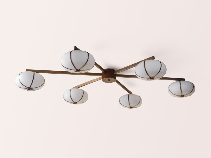 Rib Flushmount 6 Light