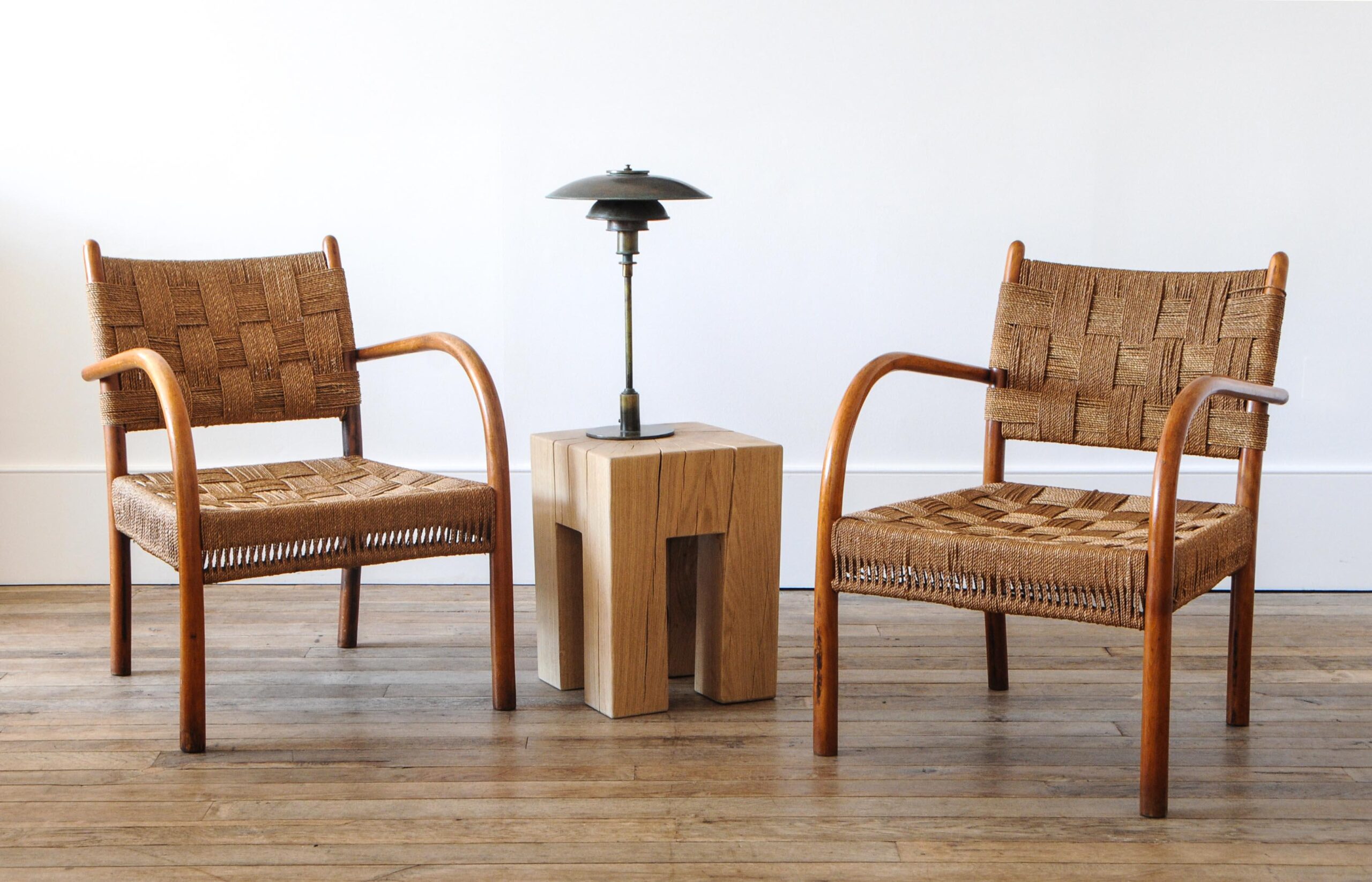 CARVED OAK SIDE TABLE