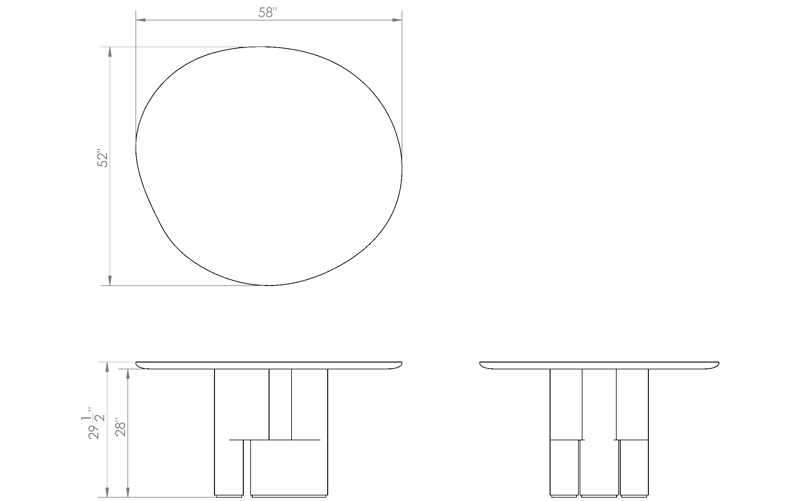 Interval Pedestal Table