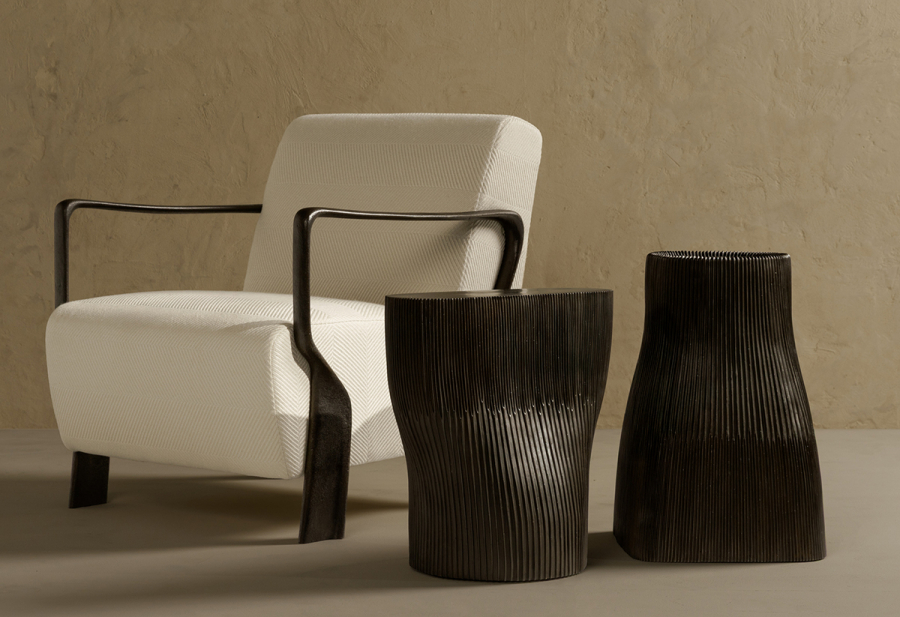 Trunk Pedestal Side Table