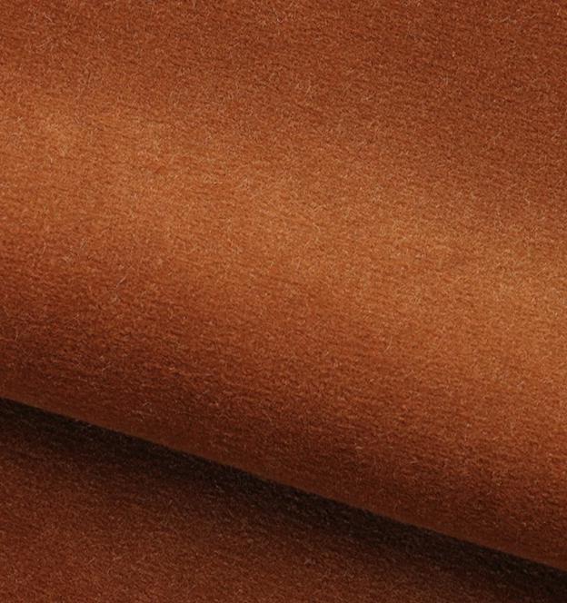 Round Ottoman in Burnt Sienna